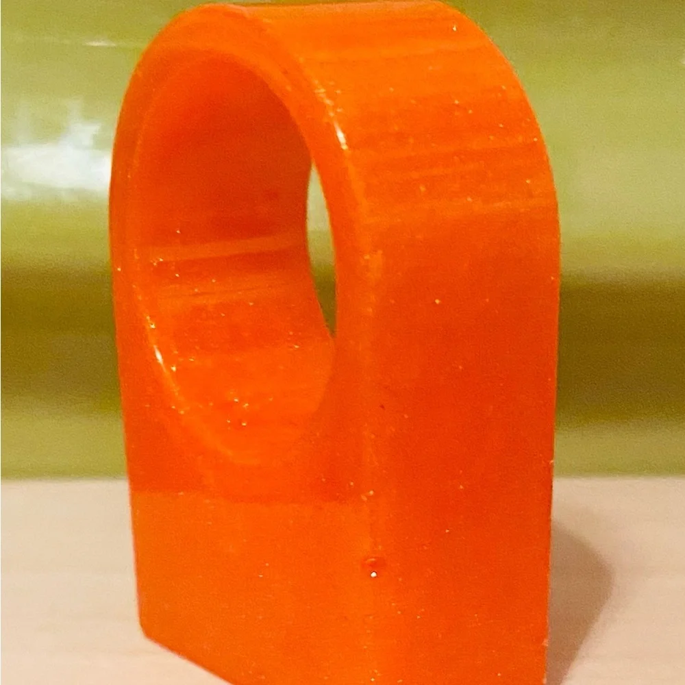 🔥 Bold Orange Chunky Resin Ring 🔥
